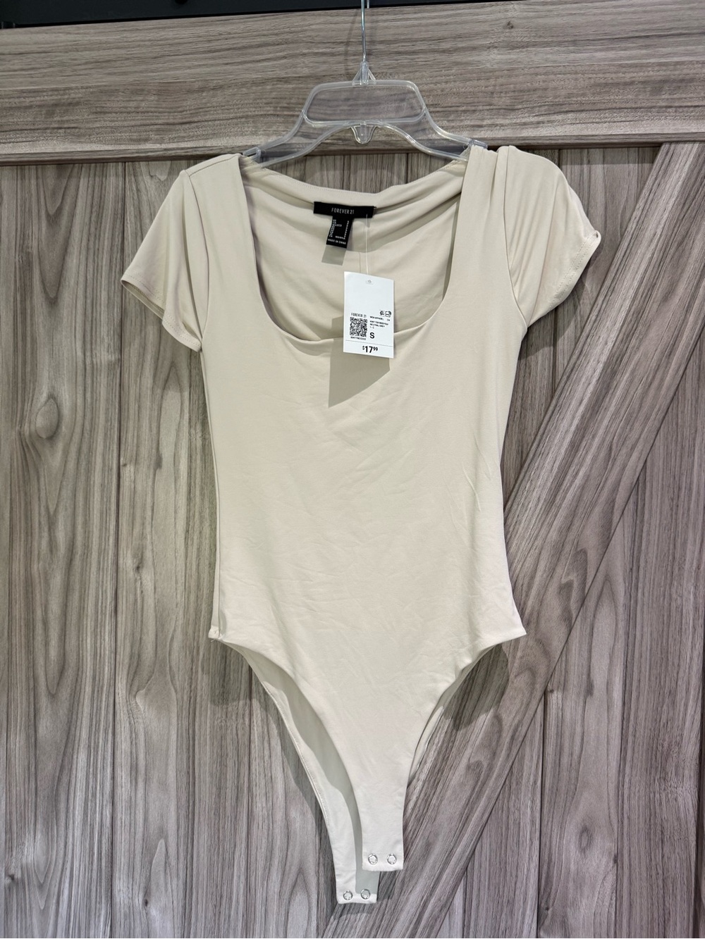 cream scoop neck bodysuit